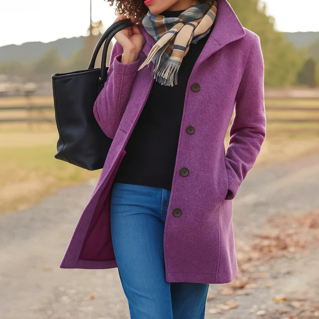 Kim | Elegant Timeless Wool Coat for Colder days