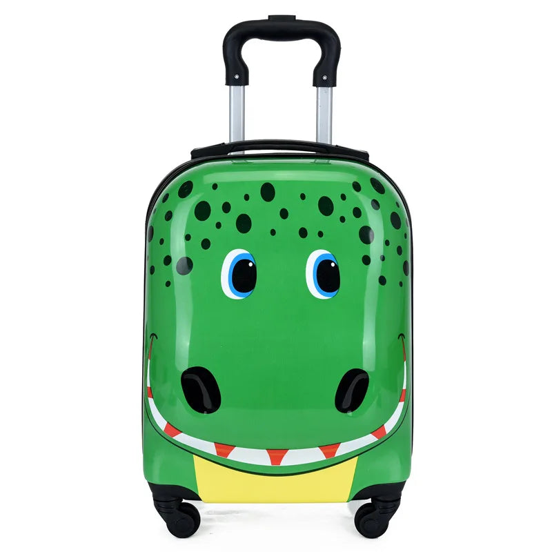 Cartoon Animal Children’s Suitcase for Travel – Lightweight Rolling Luggage for Kids, Holidays and Sleepovers