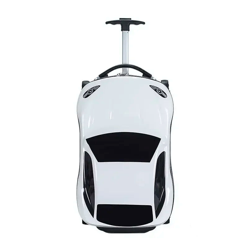 Kids Hard Shell Suitcase with Car Design – Lightweight Rolling Travel Luggage for Children and Family Trips