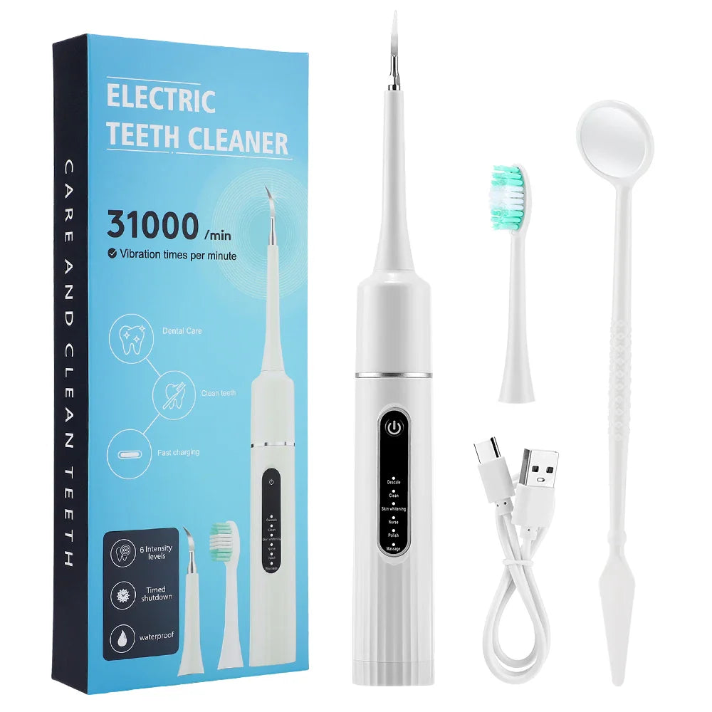 Electric Teeth Cleaning Device with Adjustable Speeds – Home Dental Care Tool for Plaque Removal and Daily Oral Hygiene