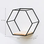 Hexagonal Wall Shelves for Home Decor – Decorative Display Storage for Collectibles, Plants and Wall Accents