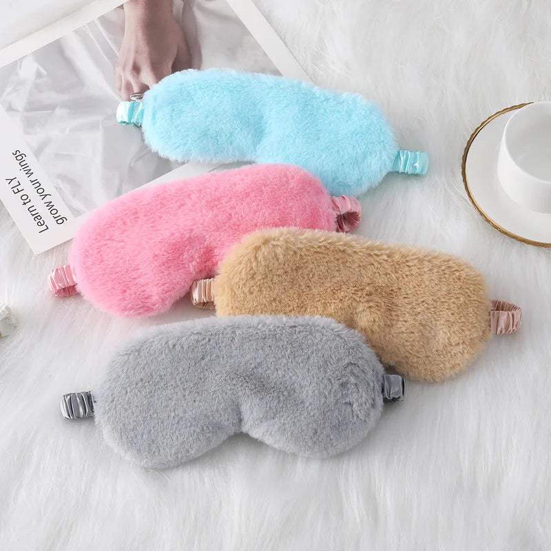 Luxurious Plush Sleep Mask for Restful Sleep – Soft Light-Blocking Eye Mask for Travel, Home and Relaxation
