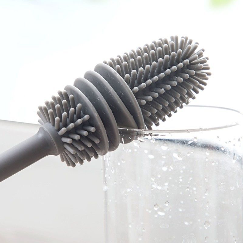 Silicone Bottle Brush for Deep Cleaning – Flexible Cleaning Tool for Wine Glasses, Vases and Narrow Containers