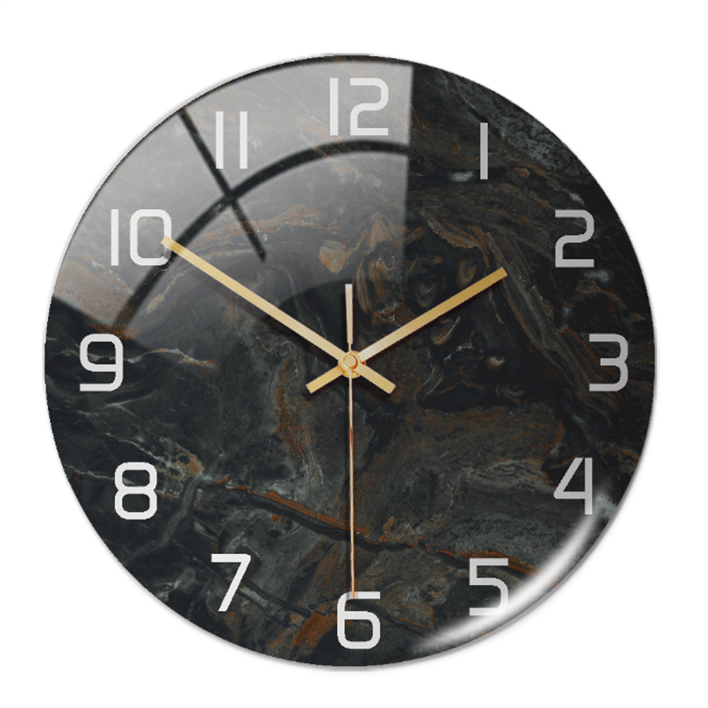 Marble-Style Wall Clock for Modern Home Decor – Elegant Decorative Timepiece for Living Room, Office and Bedroom