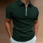 Zane Corvin. – Men’s Fitted Polo Shirt with Zip Collar