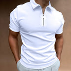 Zane Corvin. – Men’s Fitted Polo Shirt with Zip Collar