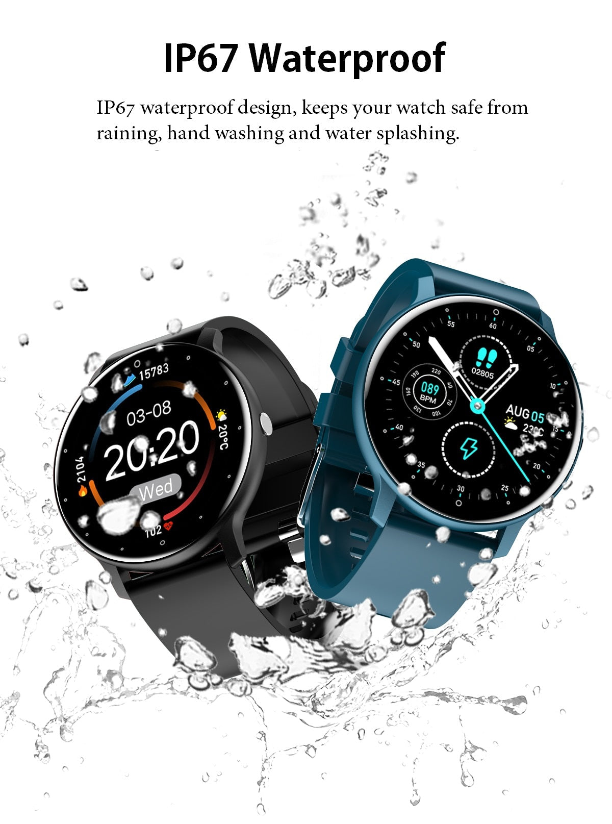 Ultra-Slim Smartwatch for Daily Wear – Sleek Lightweight Design for Fitness Tracking, Notifications and Everyday Use