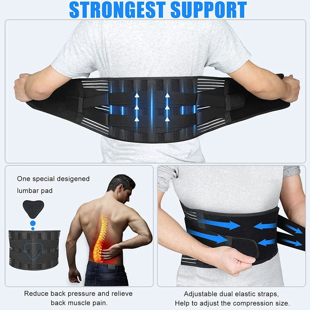 Adjustable Back Support Belt for Daily Comfort – Ergonomic Waist Support for Work, Fitness and Everyday Activities