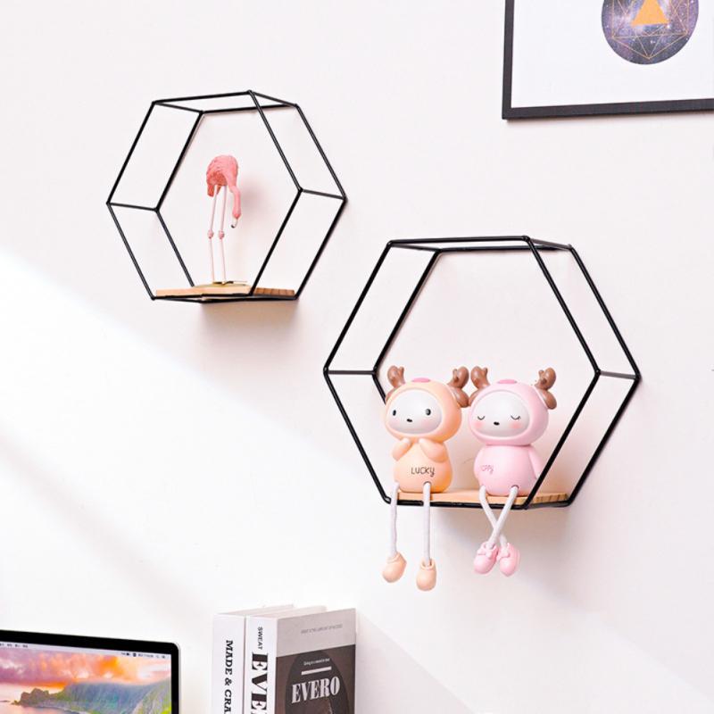 Hexagonal Wall Shelves for Home Decor – Decorative Display Storage for Collectibles, Plants and Wall Accents