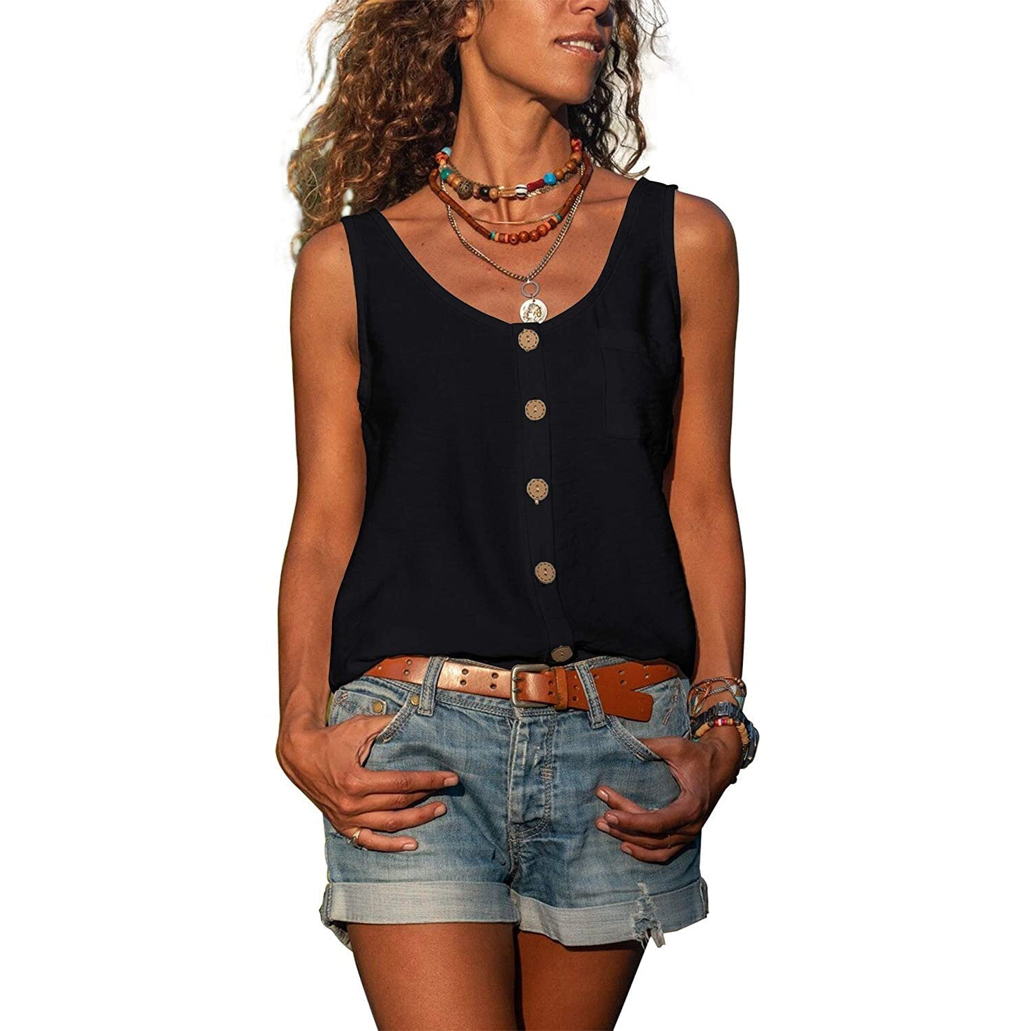 Chic Ibiza-Inspired Women's Tank Top