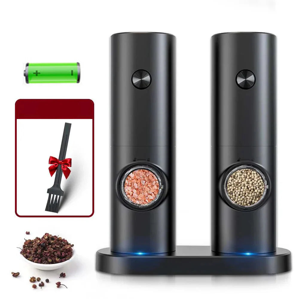 Electric Salt and Pepper Mill Set for Kitchen Use – Automatic Seasoning Grinders for Cooking, Dining and Everyday Meals