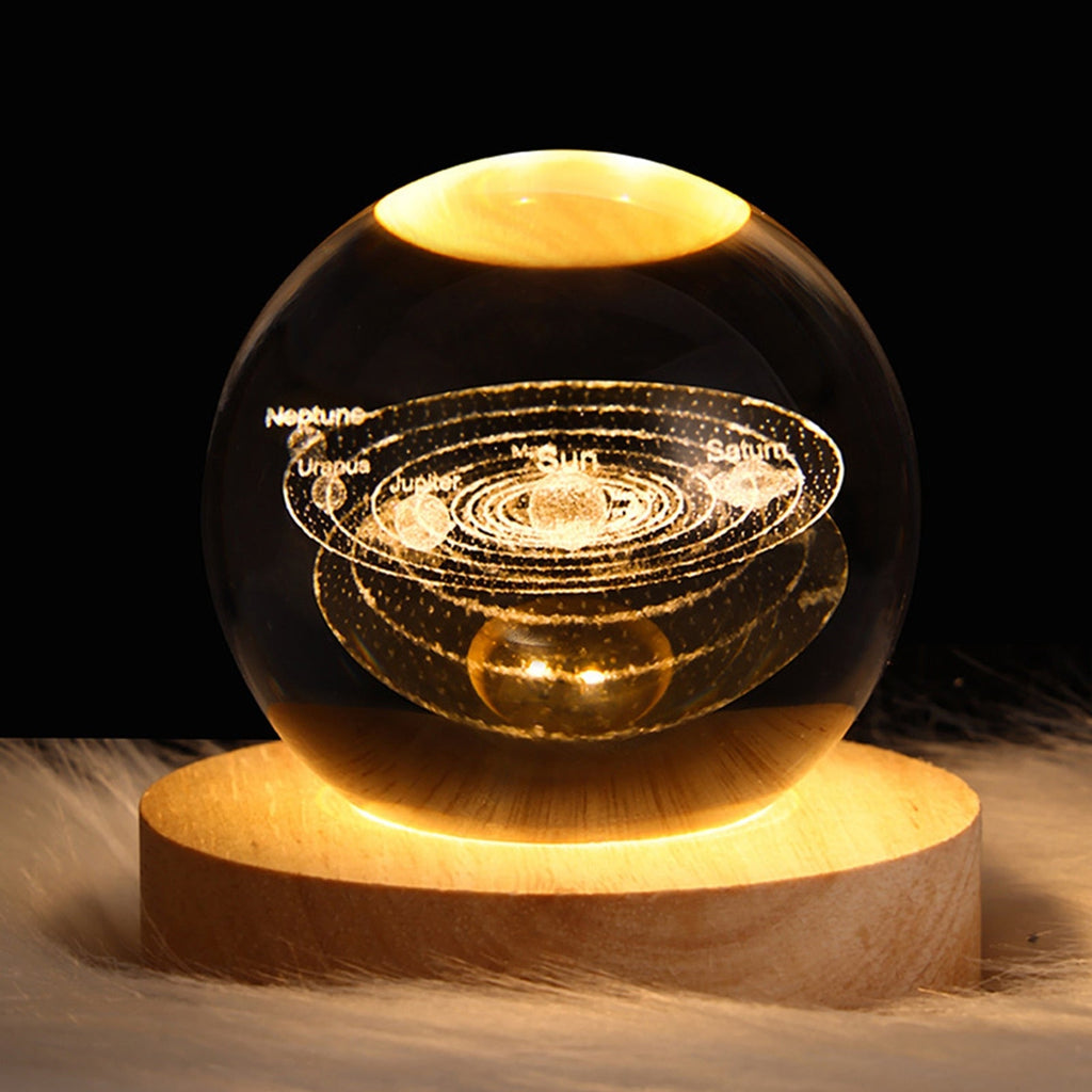 Crystal Light Sphere for Home Decor – Ambient LED Accent Lamp for Living Room, Bedroom and Modern Interiors