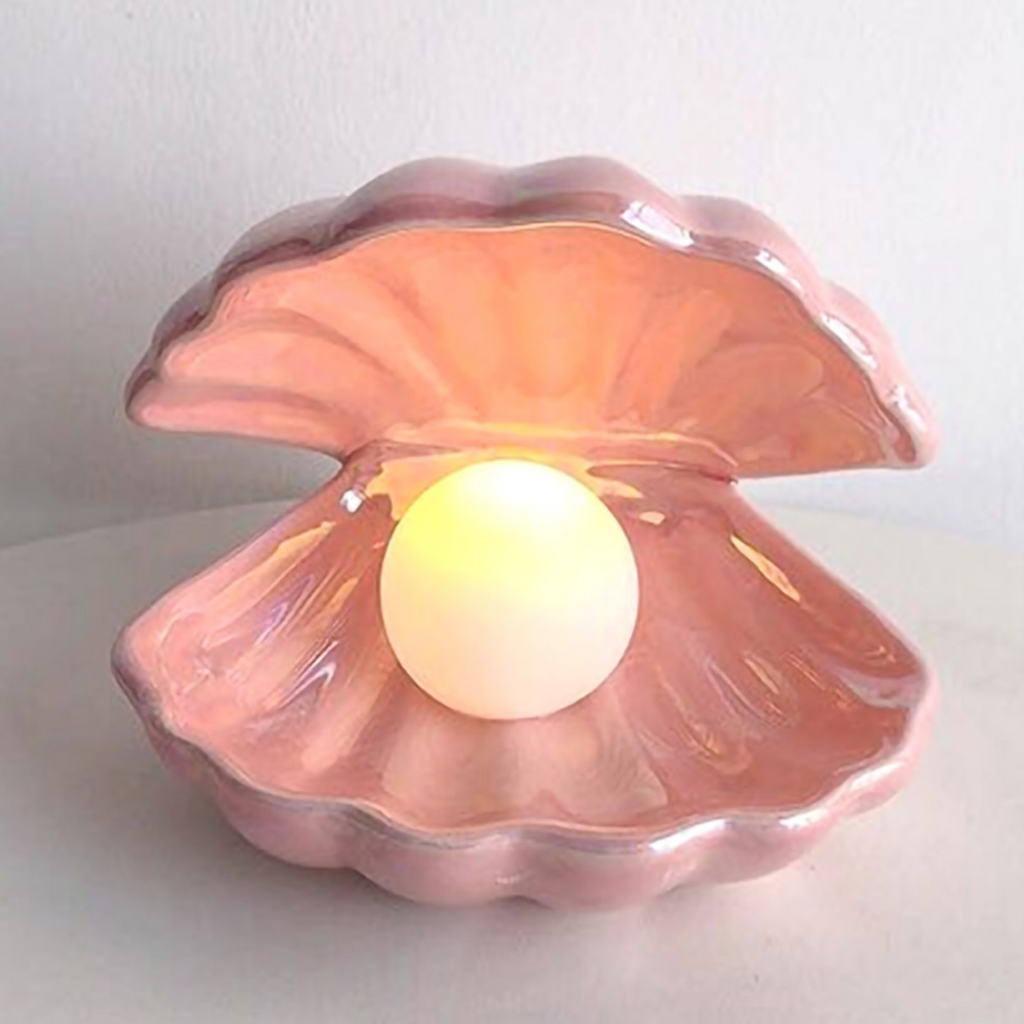 Pearl Shell Table Lamp for Soft Ambient Lighting – Elegant Decorative Lamp for Bedroom and Living Room