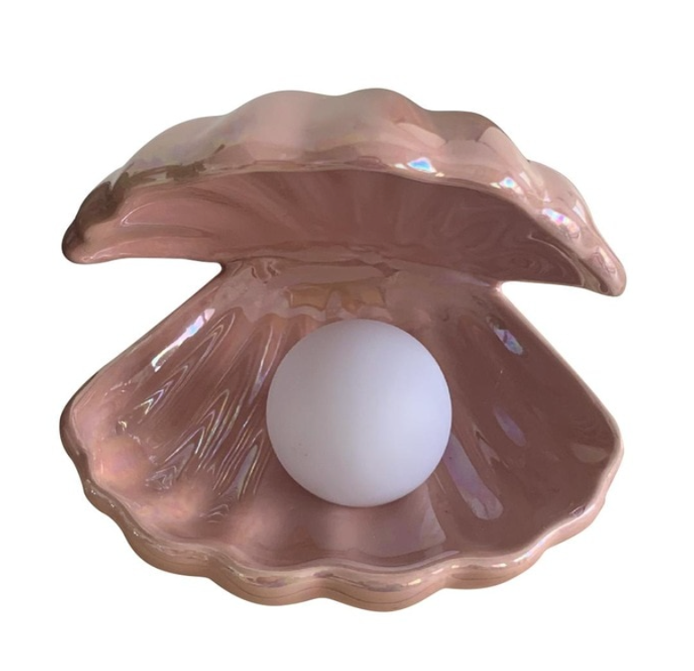 Pearl Shell Table Lamp for Soft Ambient Lighting – Elegant Decorative Lamp for Bedroom and Living Room
