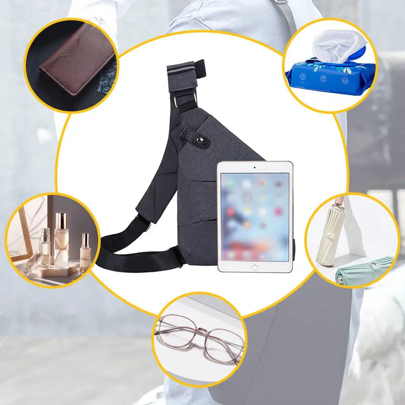 Travel-Ready Anti-Theft Shoulder Bag - Ideal for Hiking and Adventures