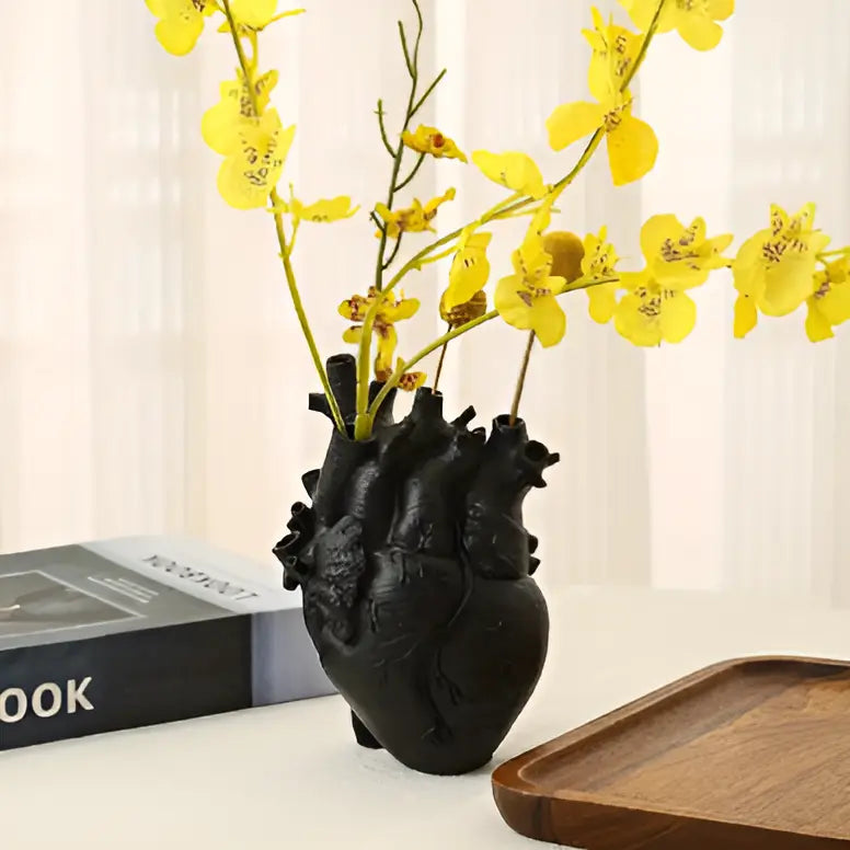 Elena Heart-Shaped Vase with Greek-Inspired Design
