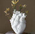 Elena Heart-Shaped Vase with Greek-Inspired Design