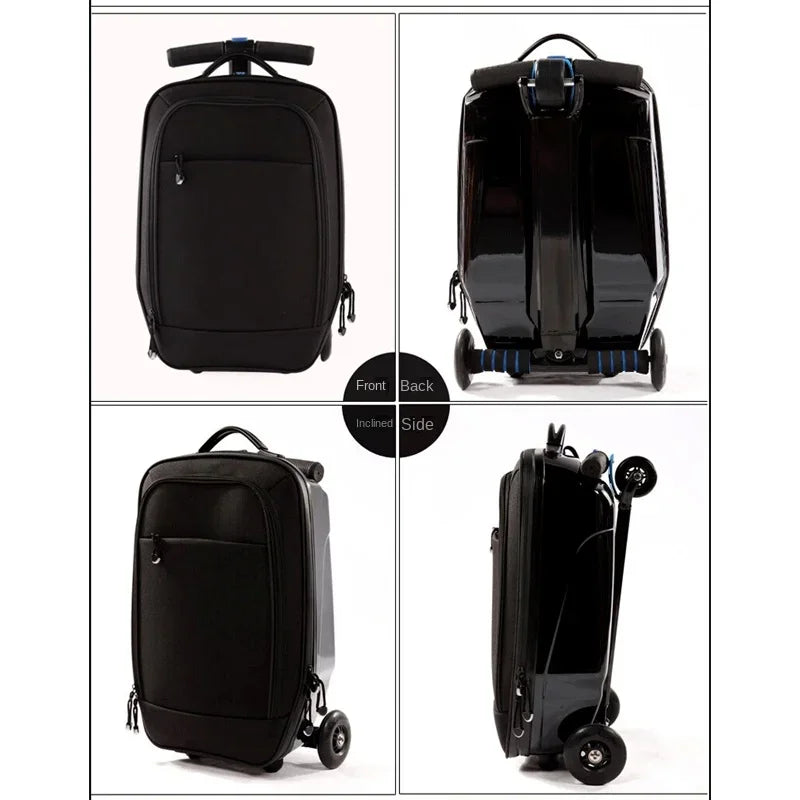 Kids Rolling Step Suitcase for Travel – Lightweight Carry-On Luggage for Children, Holidays and Sleepovers