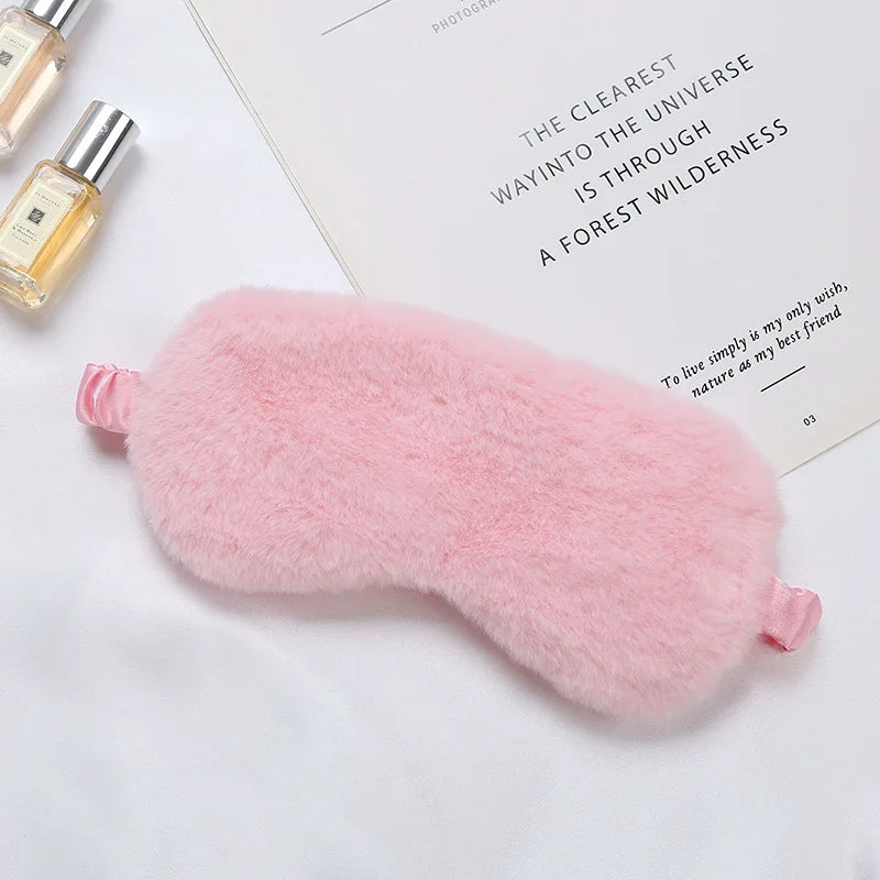 Luxurious Plush Sleep Mask for Restful Sleep – Soft Light-Blocking Eye Mask for Travel, Home and Relaxation