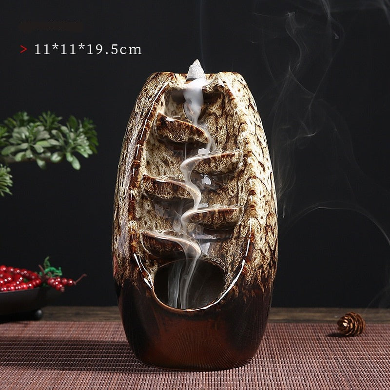 Tranquil Waterfall Incense Holder | Enhance Your Home with This Elegant Decor