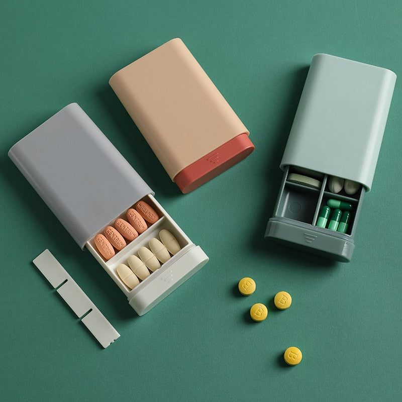 Nordic-Style Supplement Storage Box for Daily Use – Organized Pill Organizer for Home, Travel and Wellness Routines