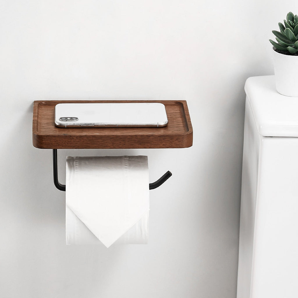 Stylish Wooden Toilet Paper Holder | Chic & Convenient