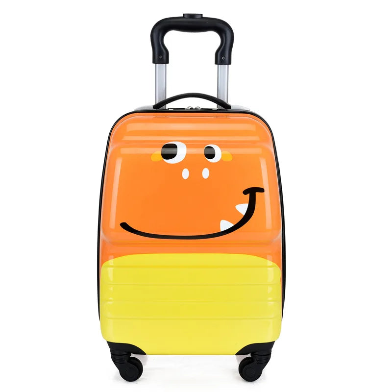 Cartoon Animal Children’s Suitcase for Travel – Lightweight Rolling Luggage for Kids, Holidays and Sleepovers