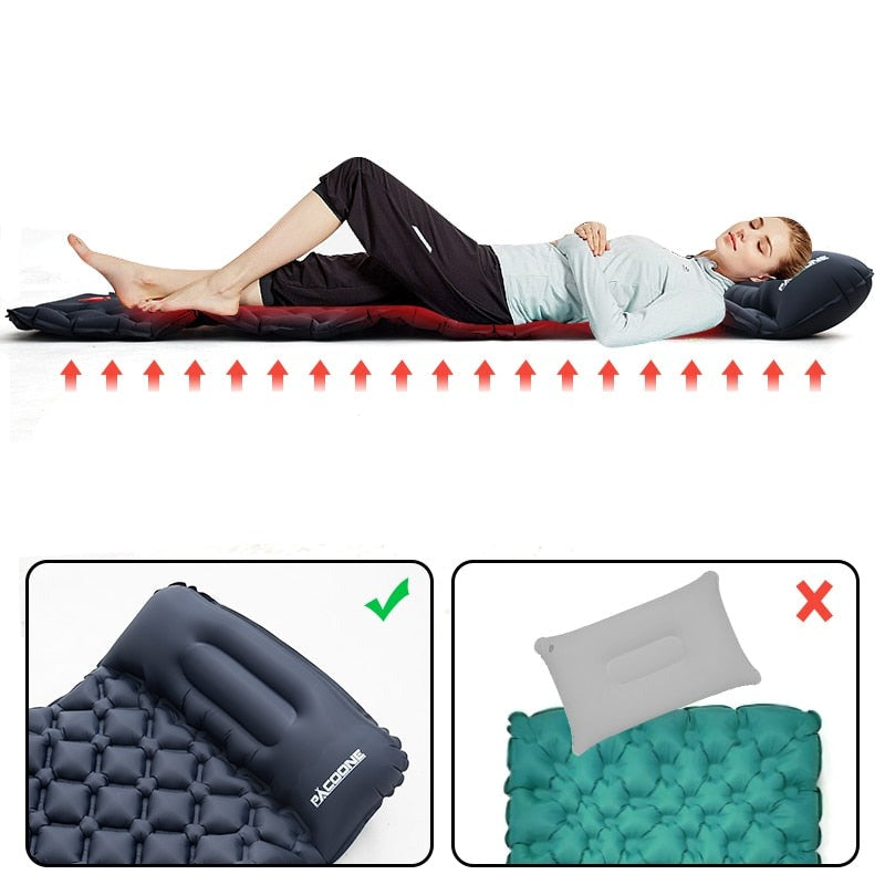 Ultralight Waterproof Sleeping Mat with Integrated Pump – Compact Camping Mattress for Outdoor Travel, Hiking and Backpacking