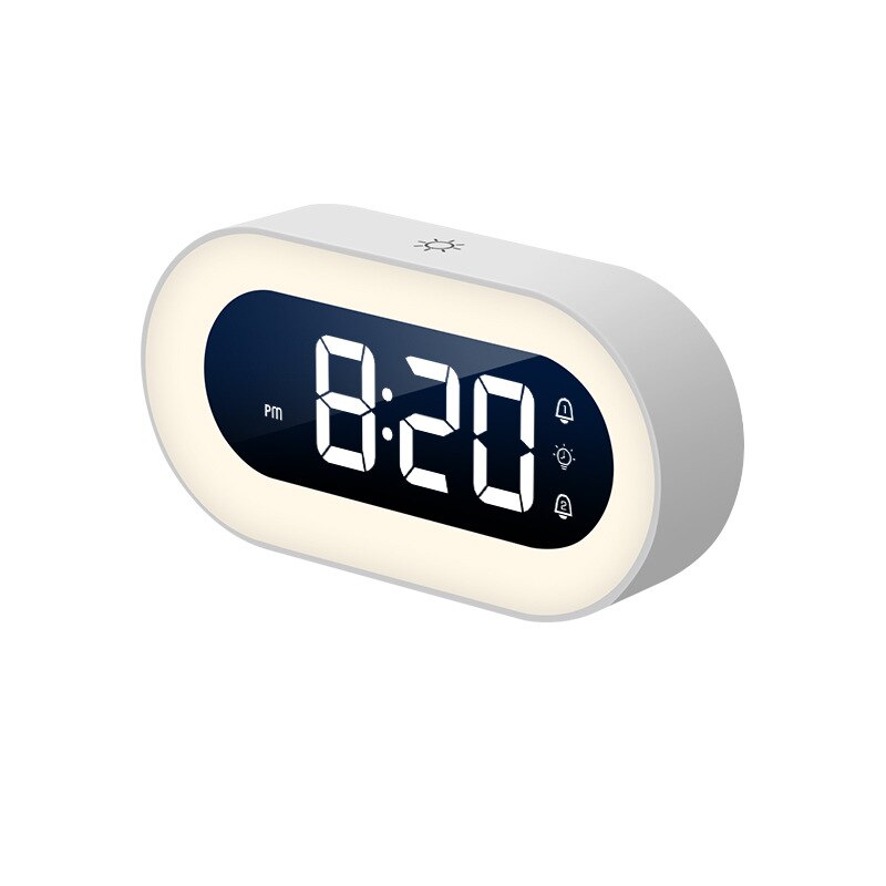 Digital Alarm Clock with Night Light – LED Display Bedside Clock for Bedroom, Time Display and Gentle Night Illumination