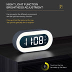 Digital Alarm Clock with Night Light – LED Display Bedside Clock for Bedroom, Time Display and Gentle Night Illumination