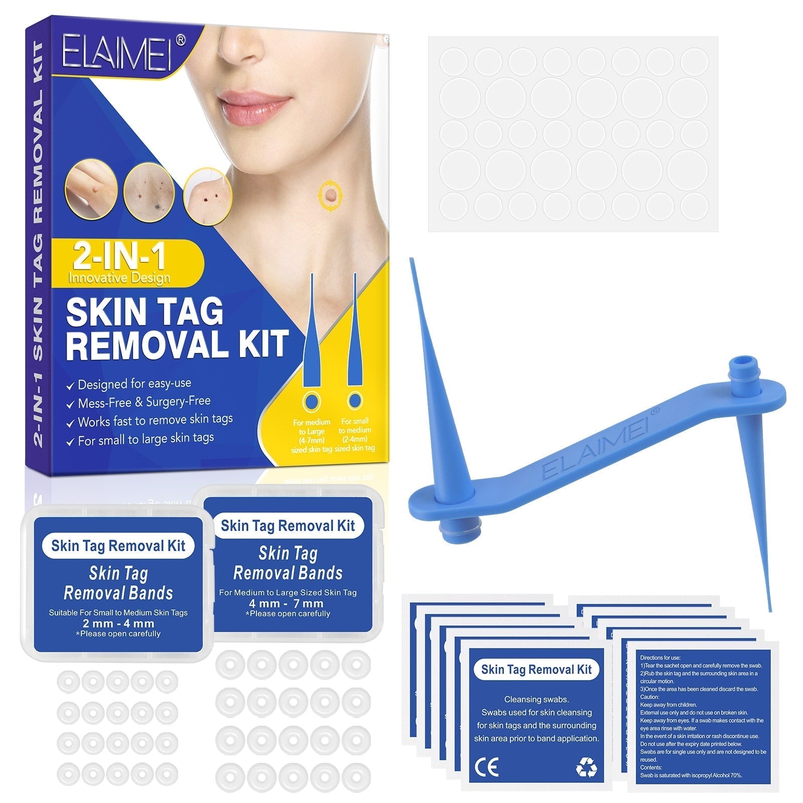 2-in-1 Silicone Band Skin Tag Removal Kit for Home Use – Precision At-Home Care Tool for Targeted Skin Treatment