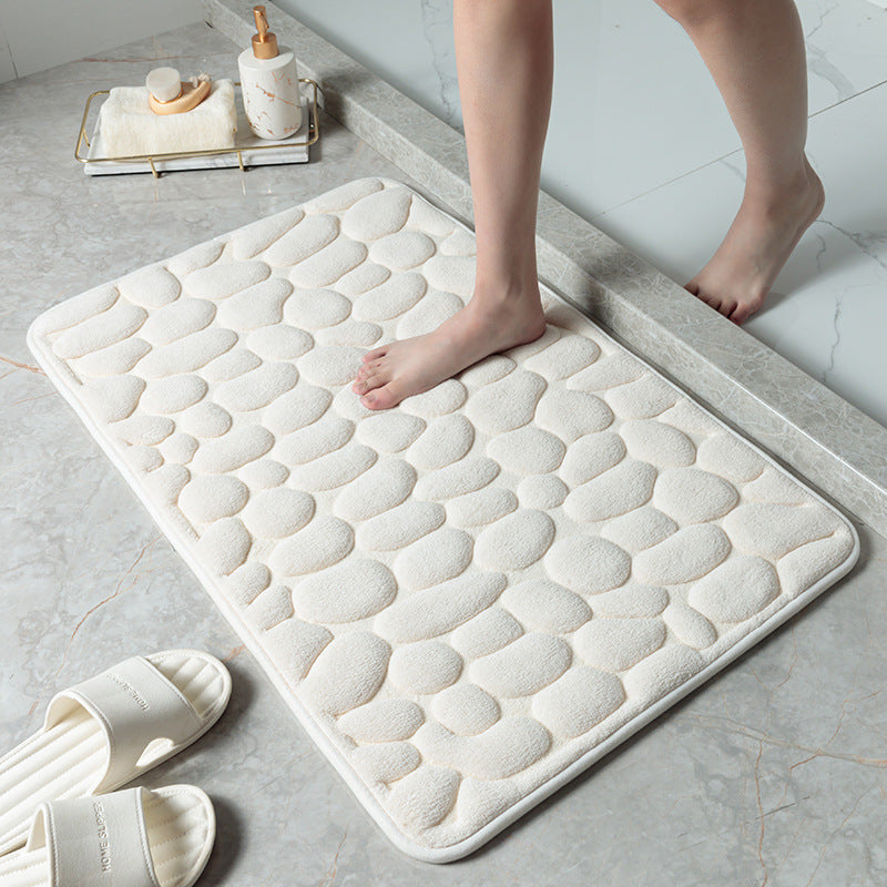 Ultra Plush Foam Bath Mat for Bathroom Use – Quick-Dry Highly Absorbent Floor Mat for Shower and Bathtub