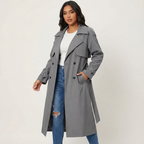 Long Elegant Women’s Trench Coat for Everyday Wear – Stylish Outerwear for Work, Travel and Seasonal Outfits