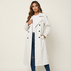 Long Elegant Women’s Trench Coat for Everyday Wear – Stylish Outerwear for Work, Travel and Seasonal Outfits