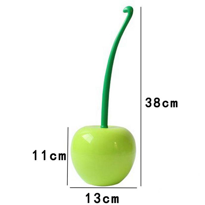 Cherry-Shaped Toilet Brush for Bathroom Cleaning – Decorative Hygienic Brush with Holder for Modern Bathrooms