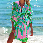 Women’s Loose Fit Summer Shirt with Pockets – Button-Up Collared Top for Casual Wear, Work and Warm Weather Outfits