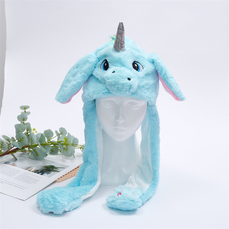 Interactive Bunny Ears Hat for Kids and Adults – Cute Plush Hat with Moving Ears for Play, Costumes and Gifts