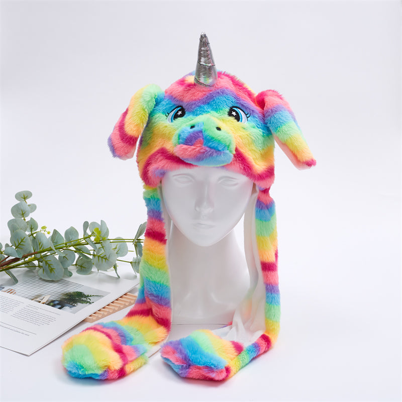 Interactive Bunny Ears Hat for Kids and Adults – Cute Plush Hat with Moving Ears for Play, Costumes and Gifts