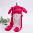 Interactive Bunny Ears Hat for Kids and Adults – Cute Plush Hat with Moving Ears for Play, Costumes and Gifts