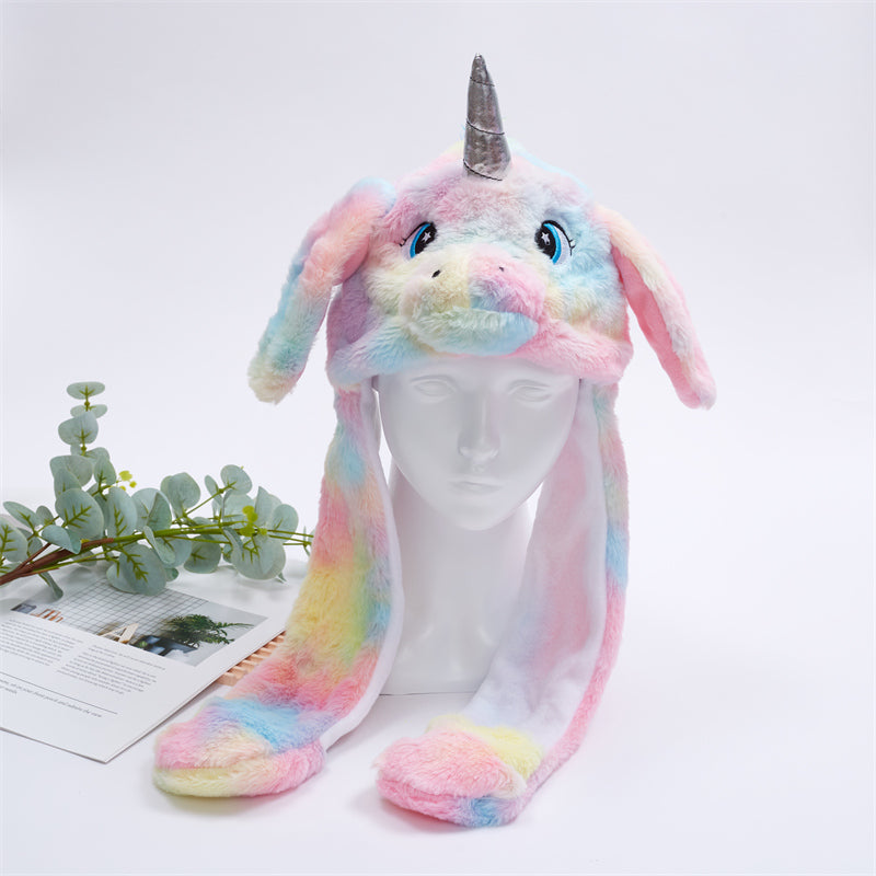 Interactive Bunny Ears Hat for Kids and Adults – Cute Plush Hat with Moving Ears for Play, Costumes and Gifts