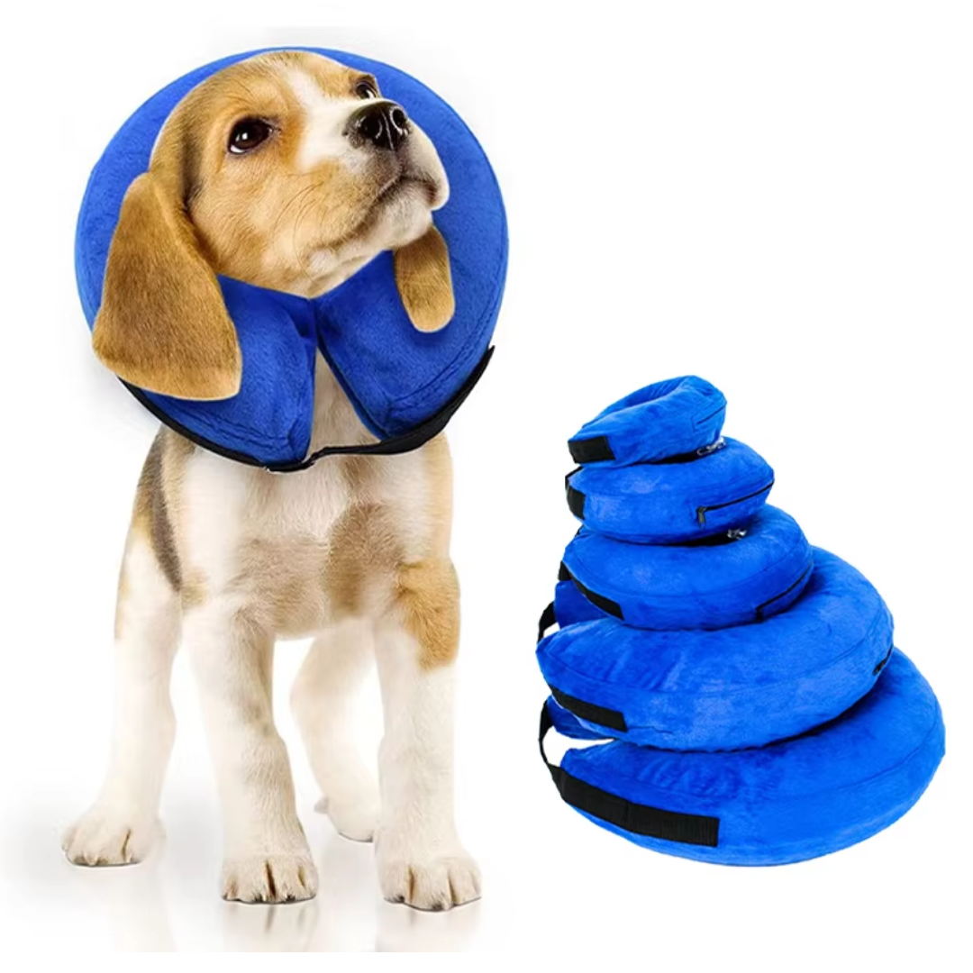 Inflatable Dog Recovery Collar for Post-Surgery Protection – Soft Comfortable Alternative to Cone for Pets
