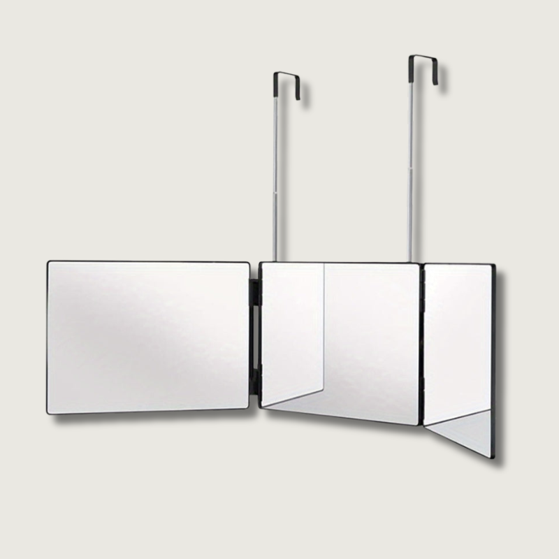 3-Sided Rotating Mirror for Hair and Makeup – Adjustable Vanity Mirror for Easy Styling at Home