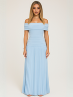 Bella | Pleated Maxi Dress for Women - Perfect for Wedding Guests