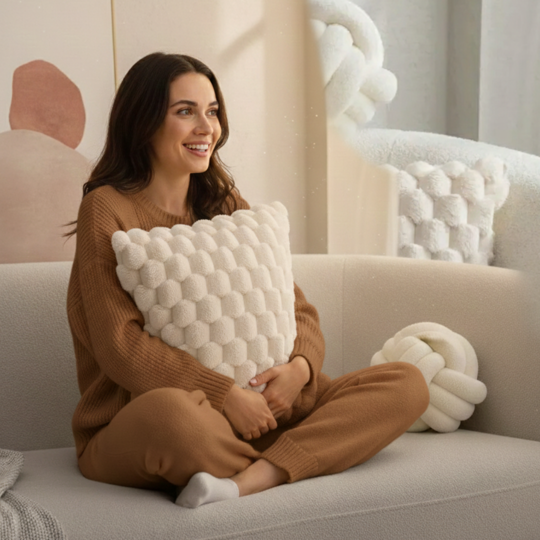 Cozy Plush Pillow with Luxurious Fluffy Cover