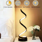 Spiral LED Table Lamp with Adjustable Brightness – Modern Decorative Lighting for Living Room, Bedroom and Office