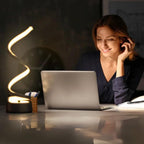 Spiral LED Table Lamp with Adjustable Brightness – Modern Decorative Lighting for Living Room, Bedroom and Office