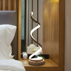 Adjustable Spiral Table Lamp for Modern Interiors – Dimmable LED Accent Lighting for Living Room, Bedroom and Desk Use
