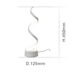 Adjustable Spiral Table Lamp for Modern Interiors – Dimmable LED Accent Lighting for Living Room, Bedroom and Desk Use