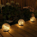 Solar-Powered Glass Sphere - Garden Decoration