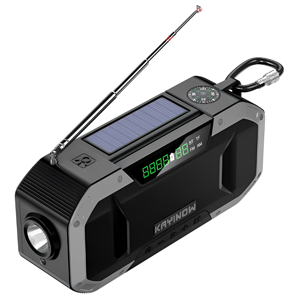 Emergency Radio with Extended Battery Life – Multi-Function Safety Radio for Outdoor Adventures, Travel and Power Outages